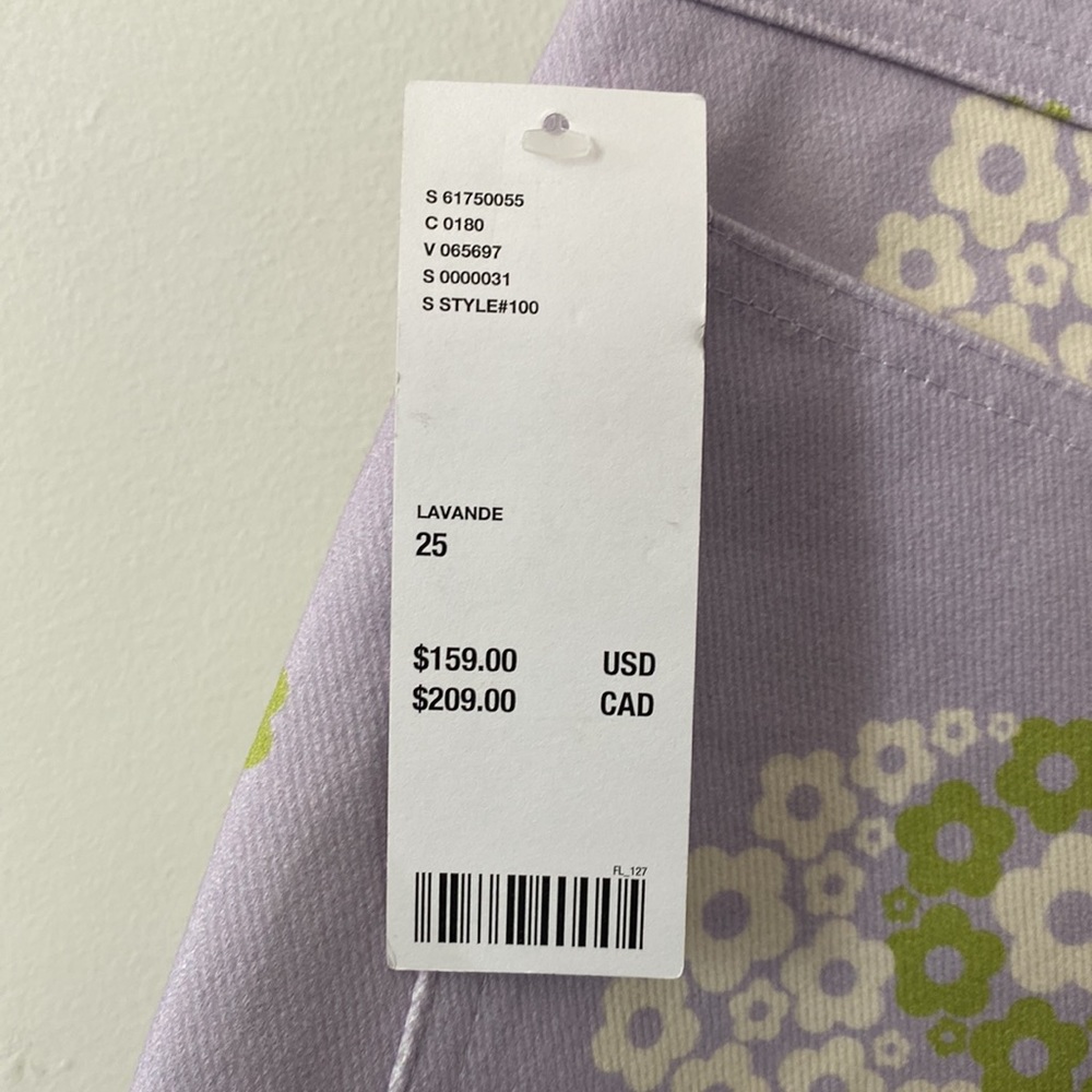 LISA SAYS GAH Uo Exclusive Printed Robyn Jean In Lavender Retro ^0's - Picture 5 of 7